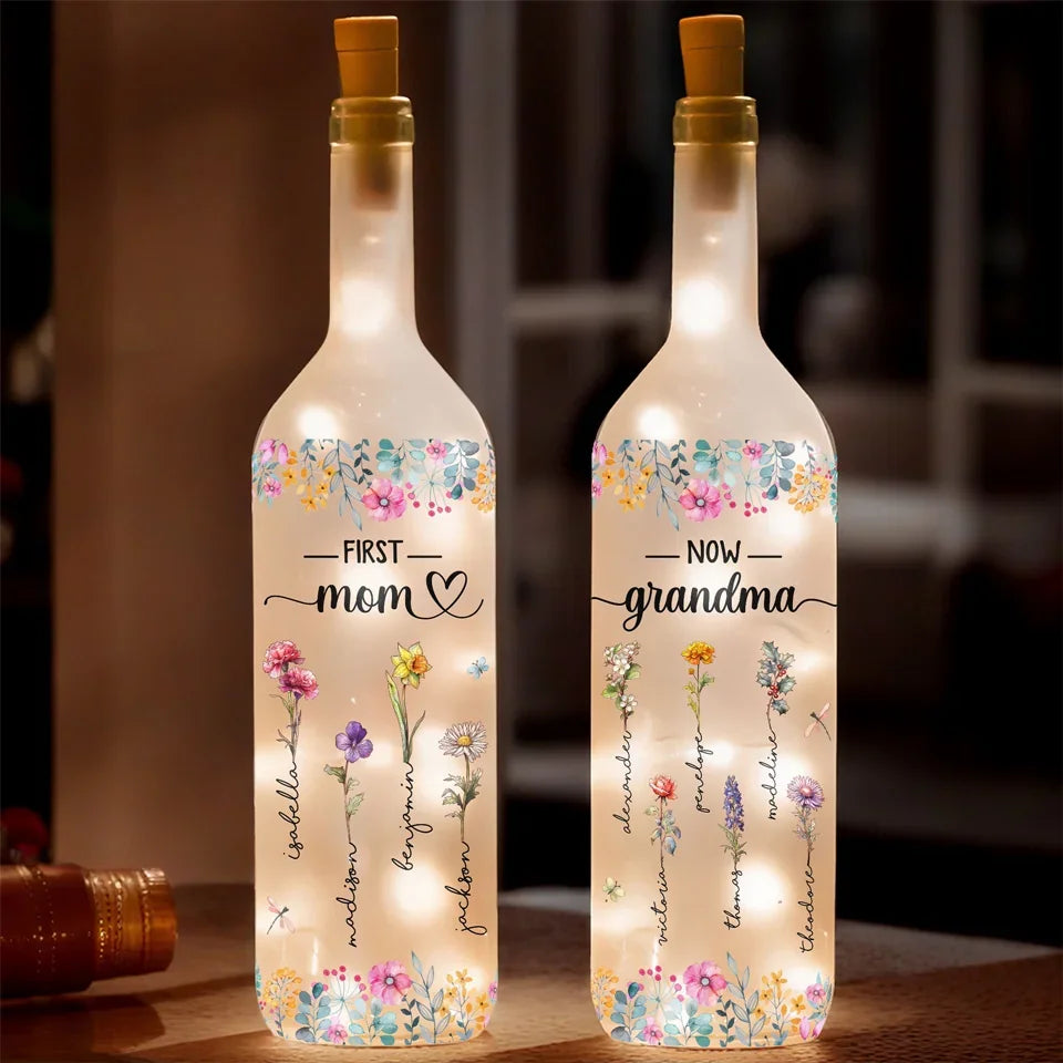 Befamtar Every Flower Reminds Me Of Your Kindness - Personalized Custom Bottle Lamp - Gift For Mom, Grandma