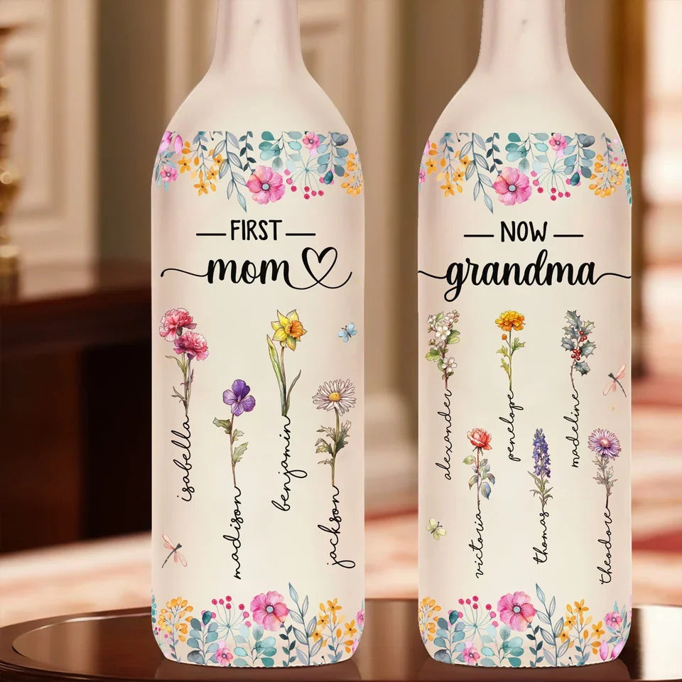 Befamtar Every Flower Reminds Me Of Your Kindness - Personalized Custom Bottle Lamp - Gift For Mom, Grandma
