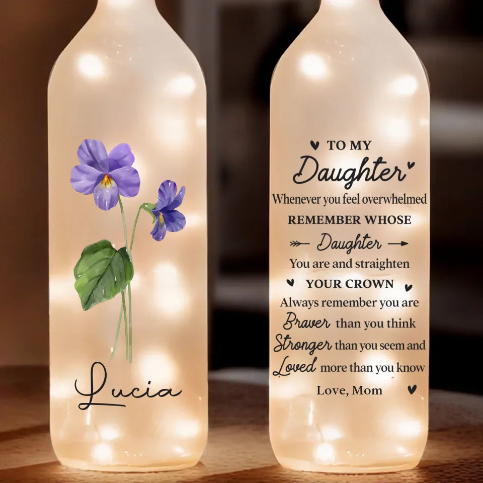 Befamtar's "Watching You Grow" Personalized Custom Bottle Lamp - Heartfelt Gift for Son, Daughter, Grandson, Granddaughter