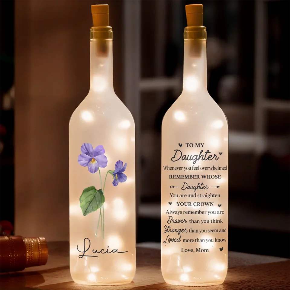 Befamtar's "Watching You Grow" Personalized Custom Bottle Lamp - Heartfelt Gift for Son, Daughter, Grandson, Granddaughter