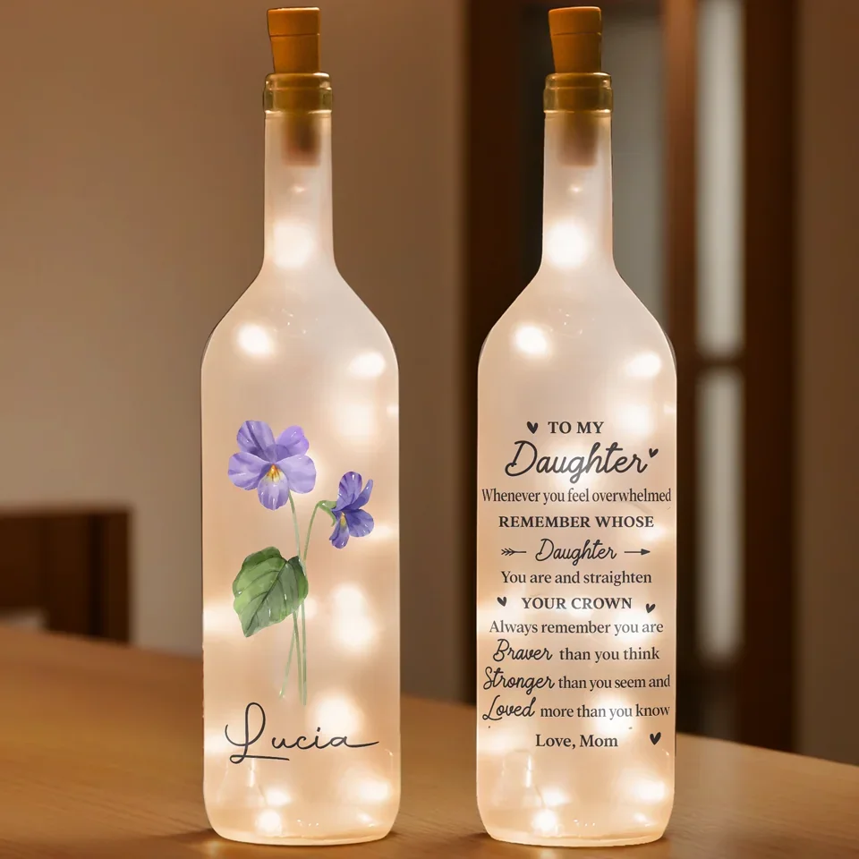 Befamtar's "Watching You Grow" Personalized Custom Bottle Lamp - Heartfelt Gift for Son, Daughter, Grandson, Granddaughter