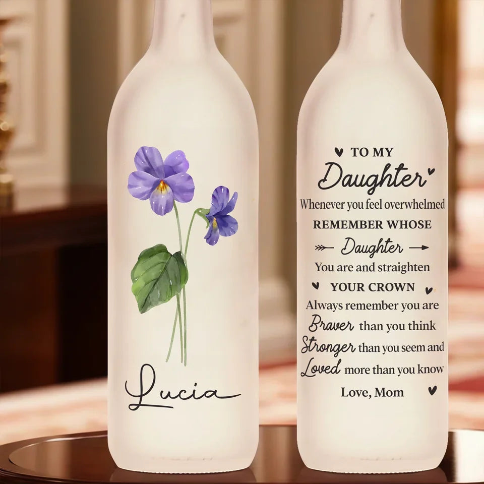 Befamtar's "Watching You Grow" Personalized Custom Bottle Lamp - Heartfelt Gift for Son, Daughter, Grandson, Granddaughter