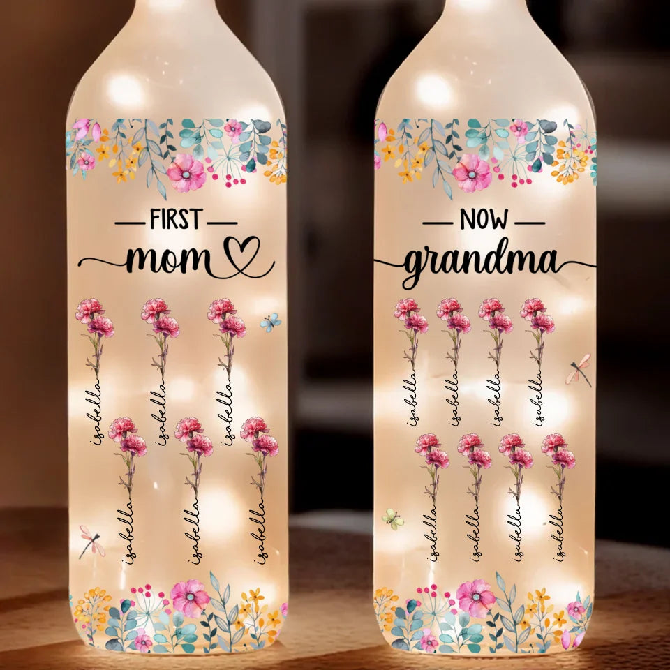 Befamtar Every Flower Reminds Me Of Your Kindness - Personalized Custom Bottle Lamp - Gift For Mom, Grandma