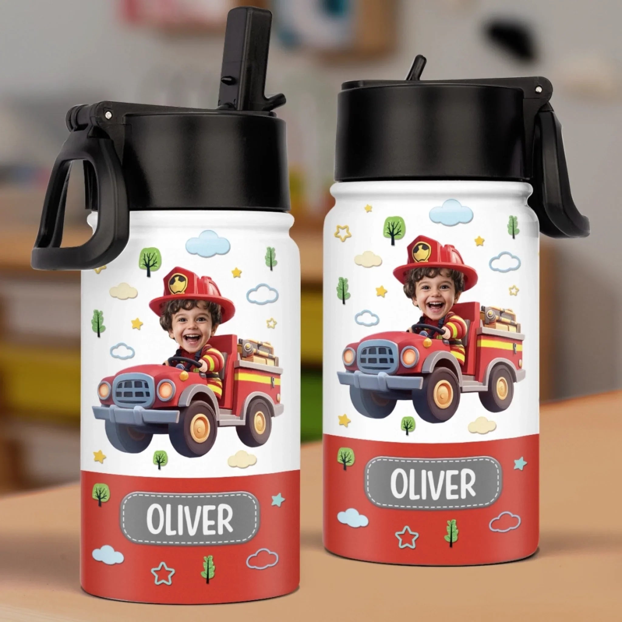 Befamtar Make a Splash at School: Custom Photo Water Bottle for Kids