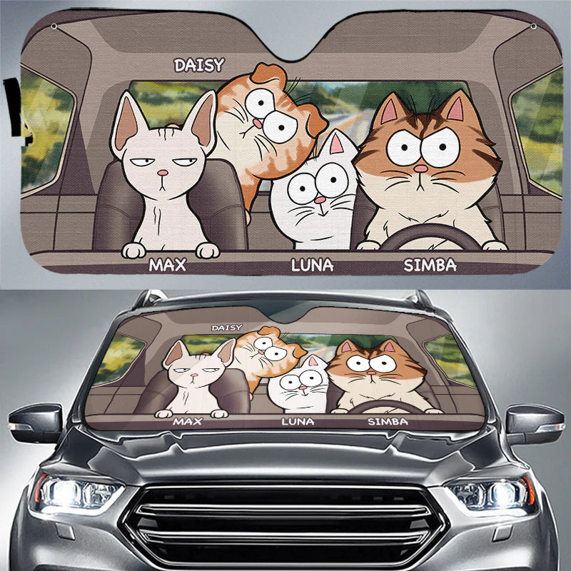 Befamtar  The Purrfect Drive Sunshade: Personalized Car Protection for Pet Lovers