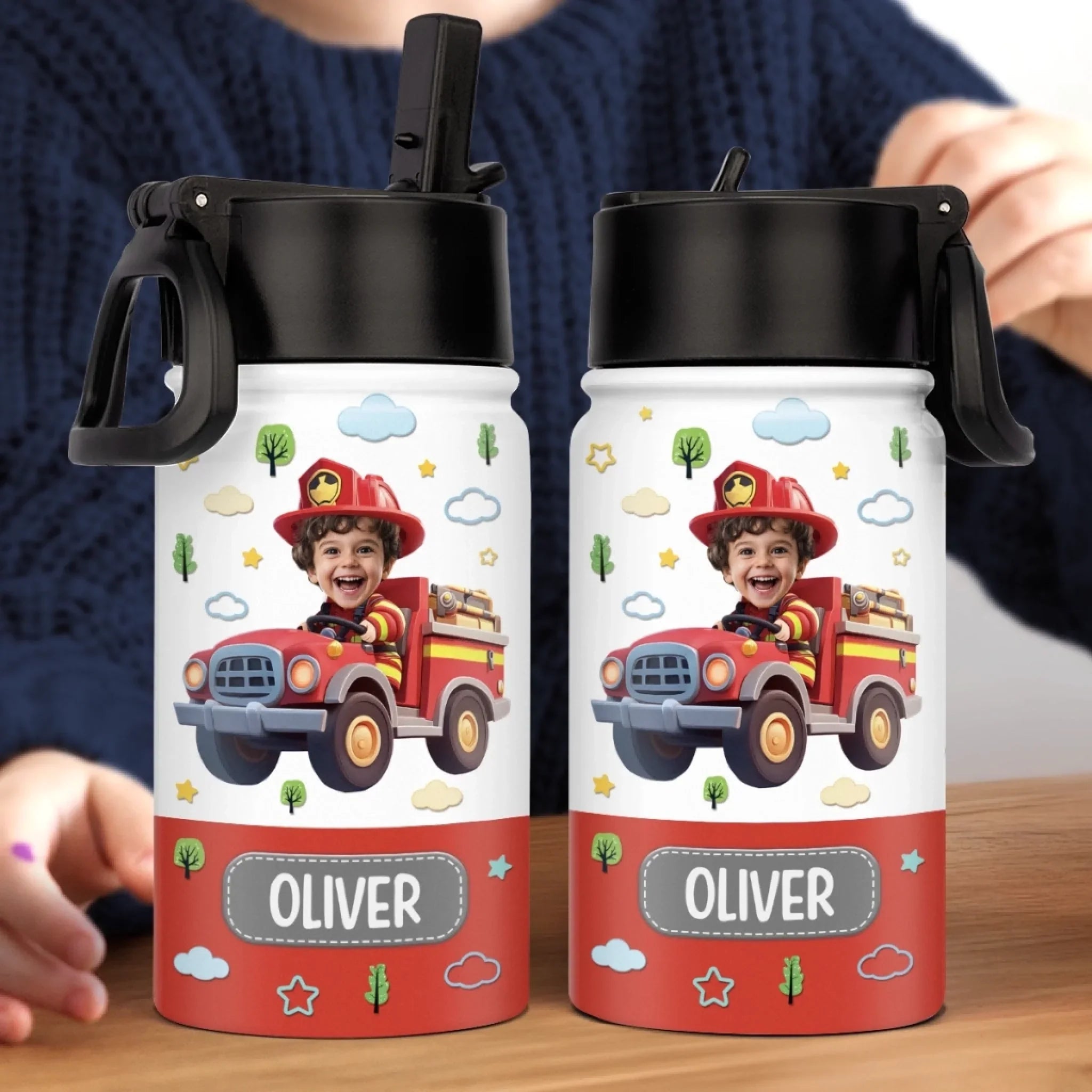 Befamtar Make a Splash at School: Custom Photo Water Bottle for Kids