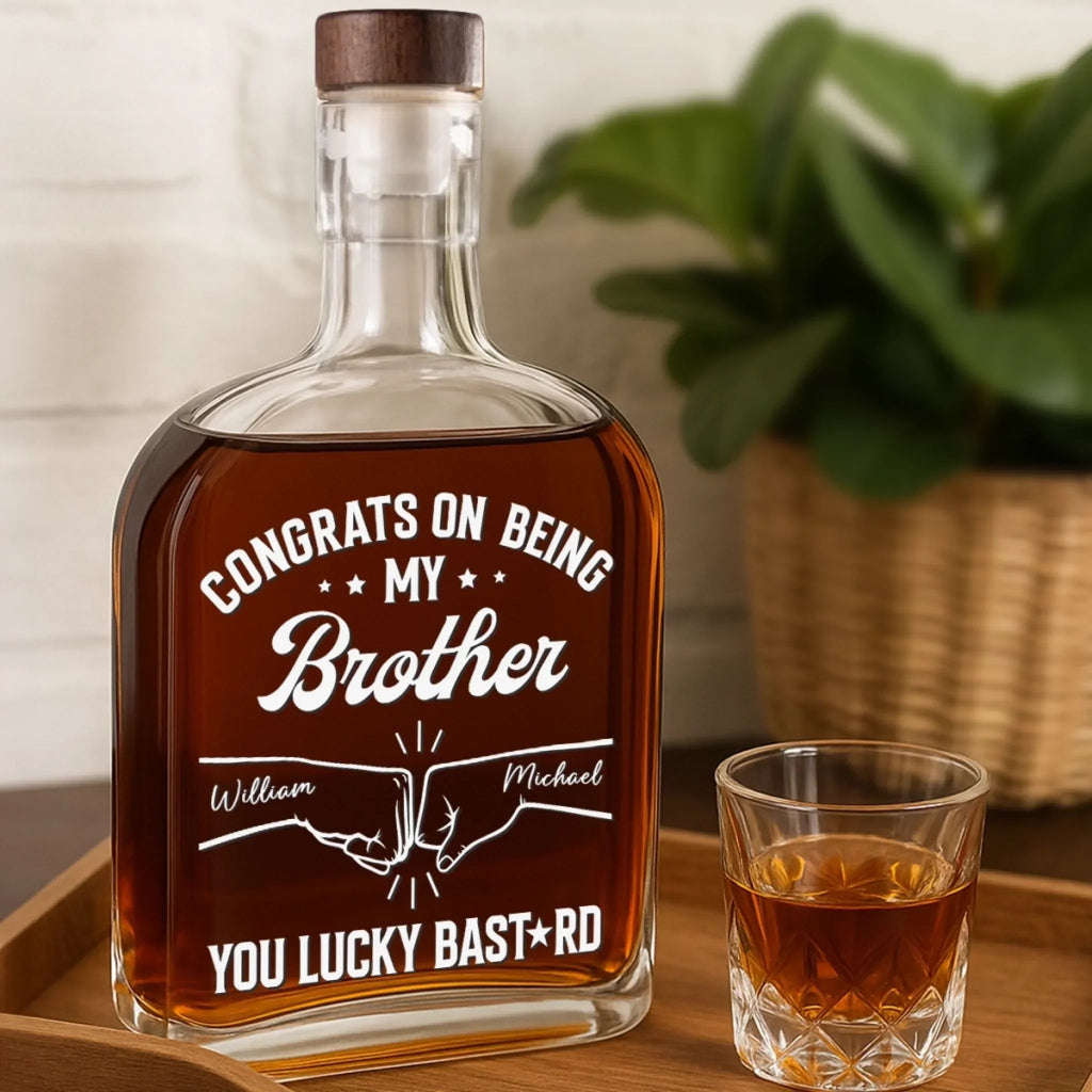 Befamtar | The Lucky Legacy Decanter: Personalized Whiskey Bottle for Families Who Celebrate Together