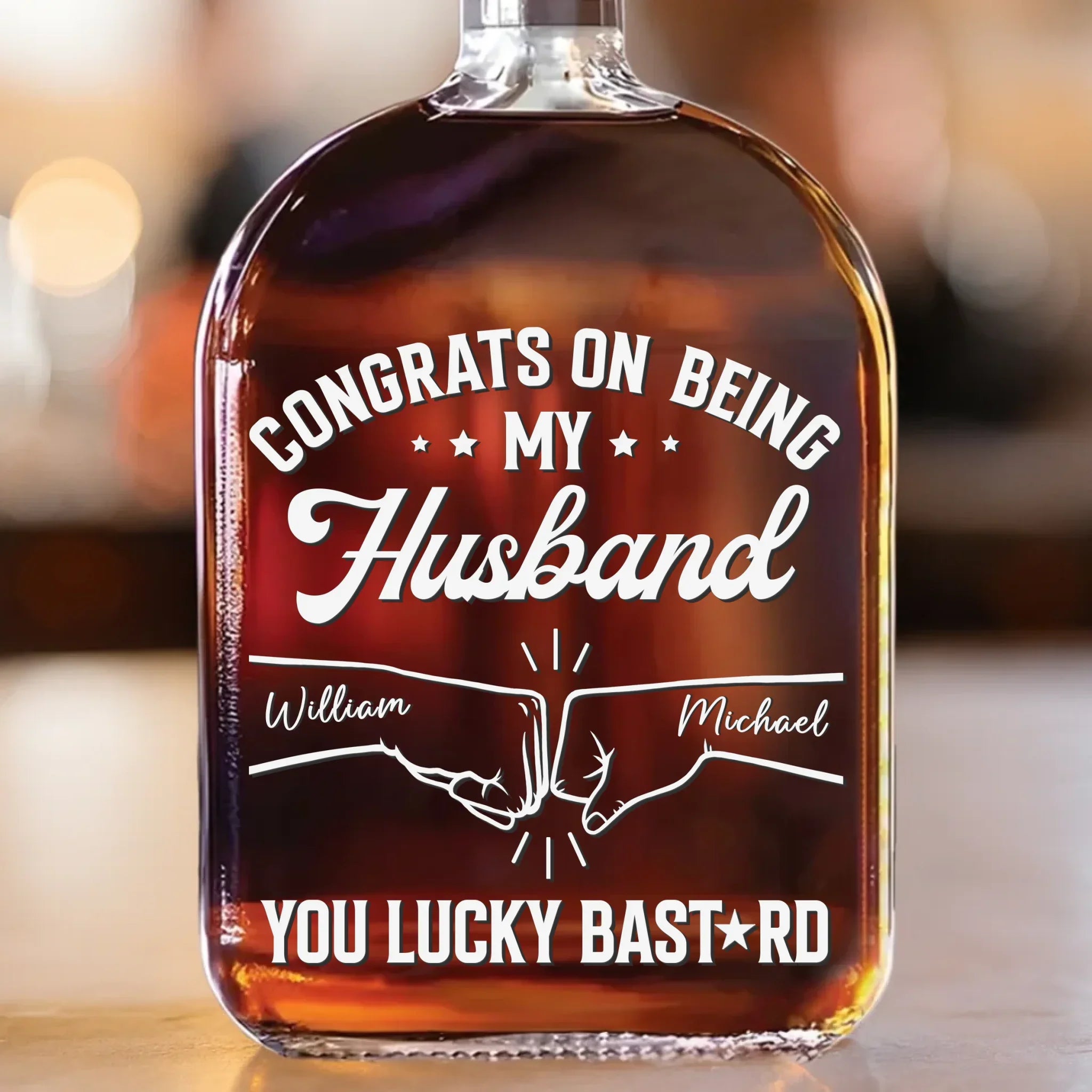 Befamtar | The Lucky Legacy Decanter: Personalized Whiskey Bottle for Families Who Celebrate Together